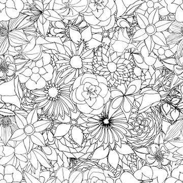 Floral seamless pattern Illustrazione stock