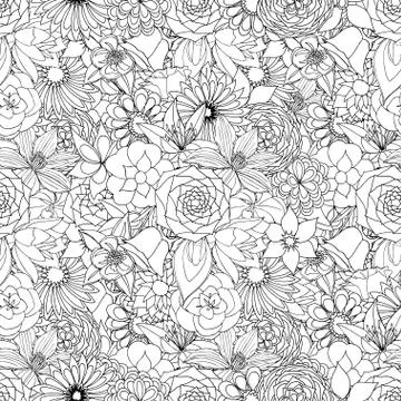 Floral seamless pattern イラスト素材