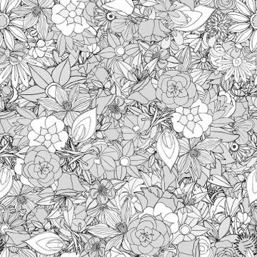 Floral seamless pattern Illustrazione stock