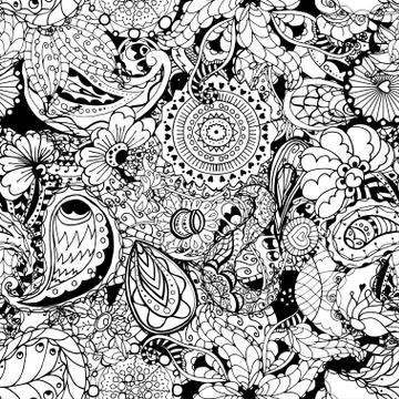 Floral seamless pattern Illustrazione stock