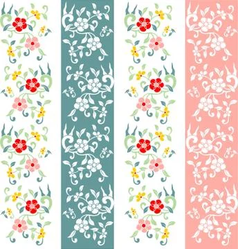Floral seamless pattern Stock Illustration