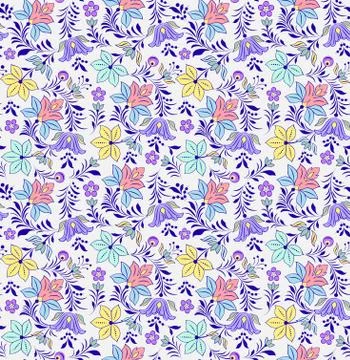 Floral  seamless pattern Stock Illustration