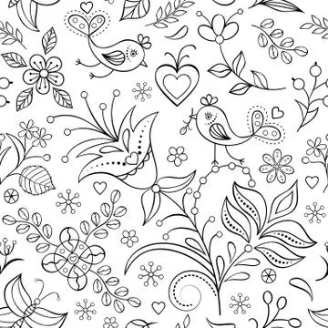 Floral seamless pattern Stock Illustration