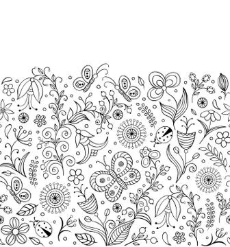 Floral seamless pattern Stock Illustration