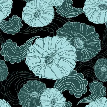 Floral seamless pattern Stock Illustration