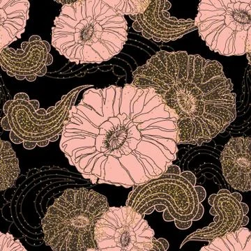Floral seamless pattern Illustrazione stock