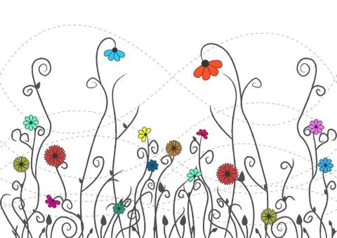 Floral seamless pattern Stock Illustration