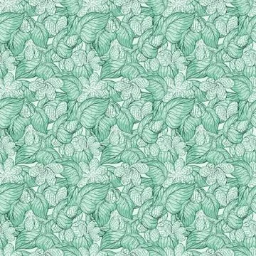 Floral Seamless Pattern Stock Illustration