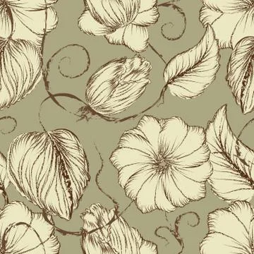 Floral Seamless Pattern Stock Illustration
