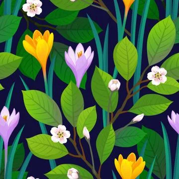 Floral seamless pattern Stock Illustration