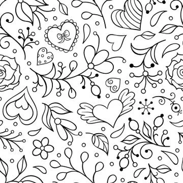 Floral seamless pattern Stock Illustration