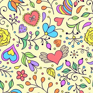Floral seamless pattern Stock Illustration