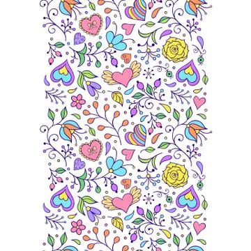 Floral seamless pattern Illustrazione stock