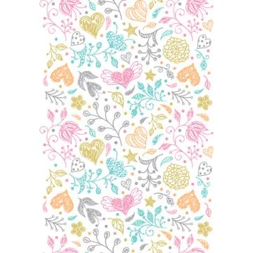 Floral seamless pattern Stock Illustration