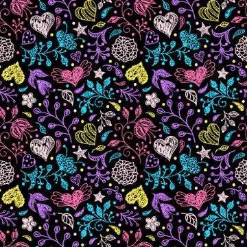 Floral seamless pattern Stock Illustration