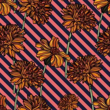 Floral seamless pattern. Stock Illustration