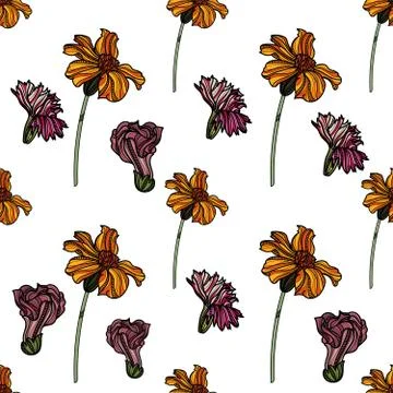 Floral seamless pattern. Stock Illustration