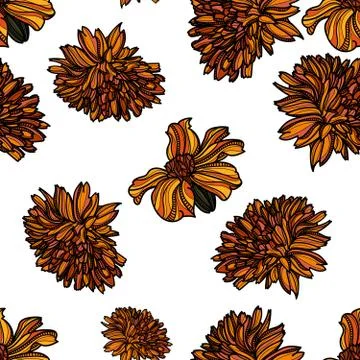 Floral seamless pattern. Stock Illustration
