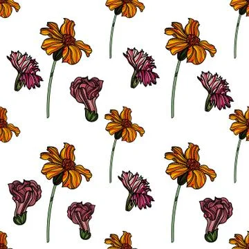 Floral seamless pattern. Stock Illustration