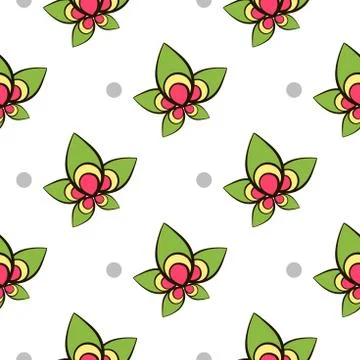 Floral Seamless Pattern Stock Illustration