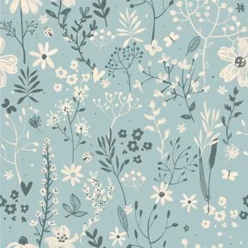Floral seamless pattern Stock Illustration