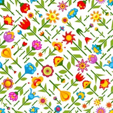 Floral seamless pattern Stock Illustration