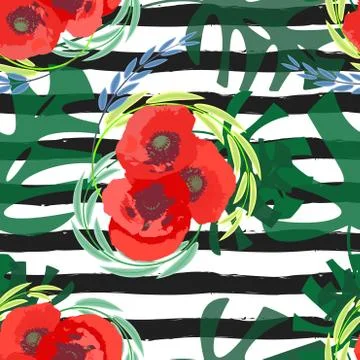 Floral seamless pattern イラスト素材