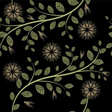 Floral seamless pattern Illustrazione stock