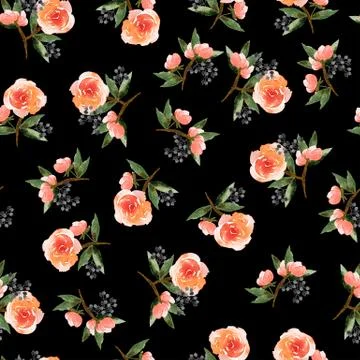 Floral seamless pattern Stock Illustration