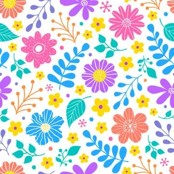 Floral seamless pattern Stock Illustration