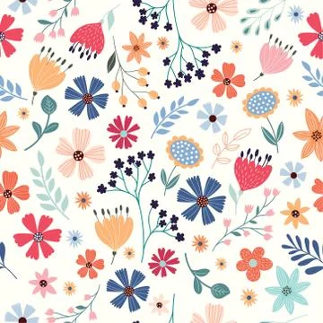 Floral seamless pattern Stock Illustration