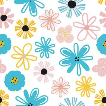 Floral seamless pattern Stock Illustration
