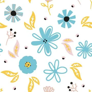 Floral seamless pattern Stock Illustration