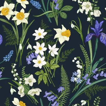 Floral seamless pattern. Illustrazione stock