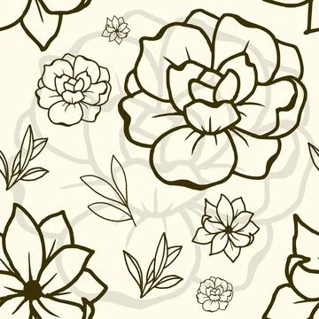 Floral Seamless Pattern Stock Illustration