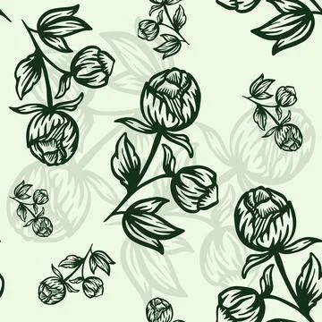 Floral Seamless Pattern Stock Illustration