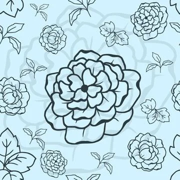 Floral Seamless Pattern Stock Illustration