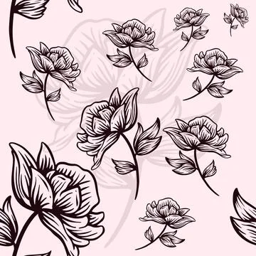 Floral Seamless Pattern Stock Illustration