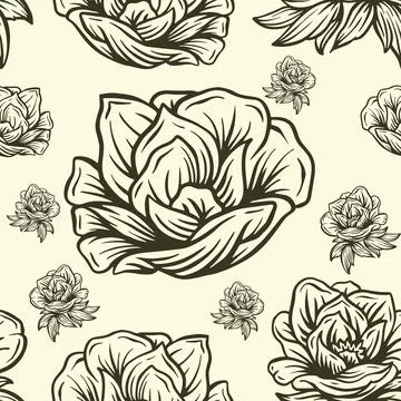 Floral Seamless Pattern Illustrazione stock