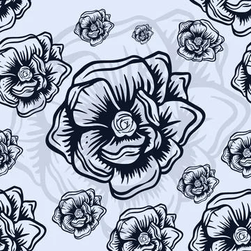 Floral Seamless Pattern Stock Illustration