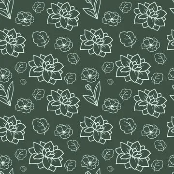 Floral Seamless Pattern Illustrazione stock