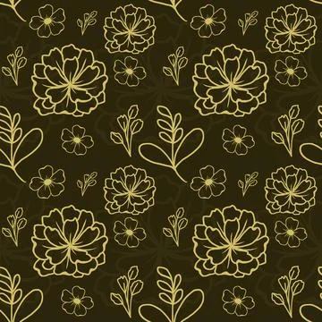 Floral Seamless Pattern Stock Illustration