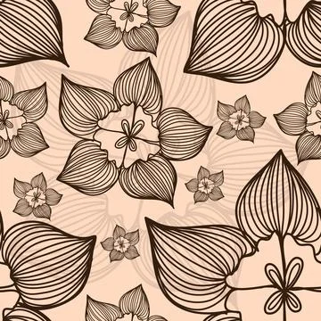 Floral Seamless Pattern Stock Illustration