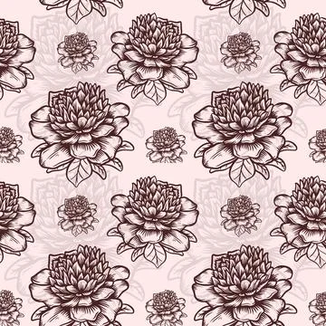 Floral Seamless Pattern Stock Illustration