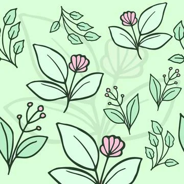 Floral Seamless Pattern Stock Illustration