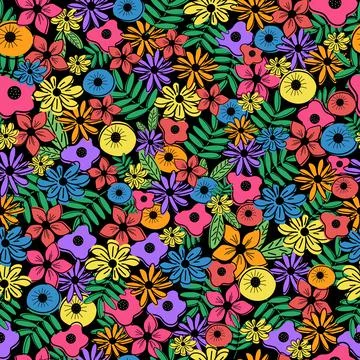 Floral seamless pattern Stock Illustration