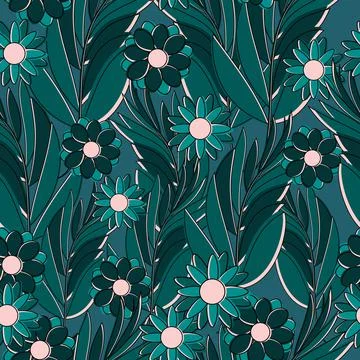 Floral seamless pattern. Stock Illustration