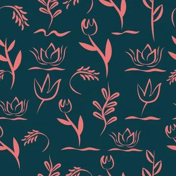 Floral seamless pattern Stock Illustration
