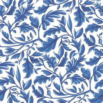 Floral seamless pattern inspired indian paisley culture. Stock Illustration