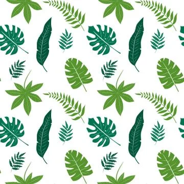 Floral seamless pattern isolated on white. Stock Illustration